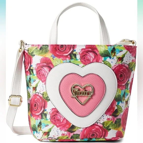 Juicy Couture A Little Piece Of Heart Crossbody Tote And Wallet Set